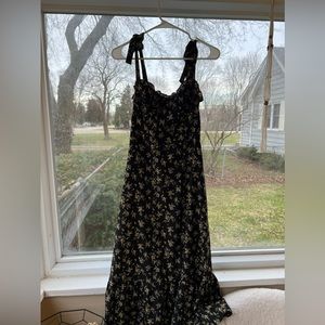 o.p.t dress - black with yellow flowers